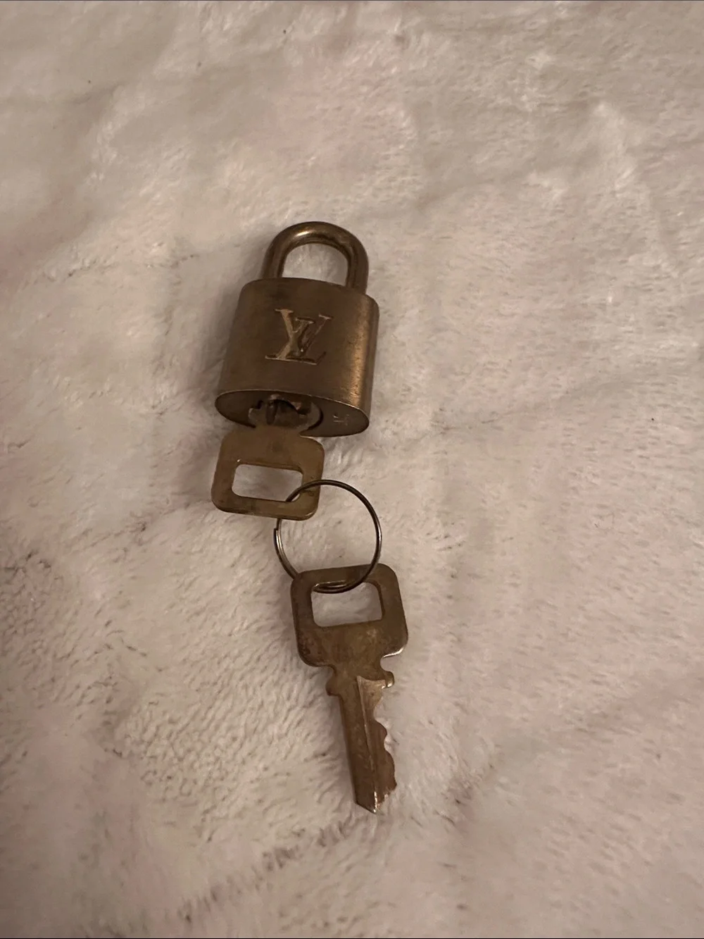 Louis Vuitton Brass Padlock and Key Set - Gold Tone-311